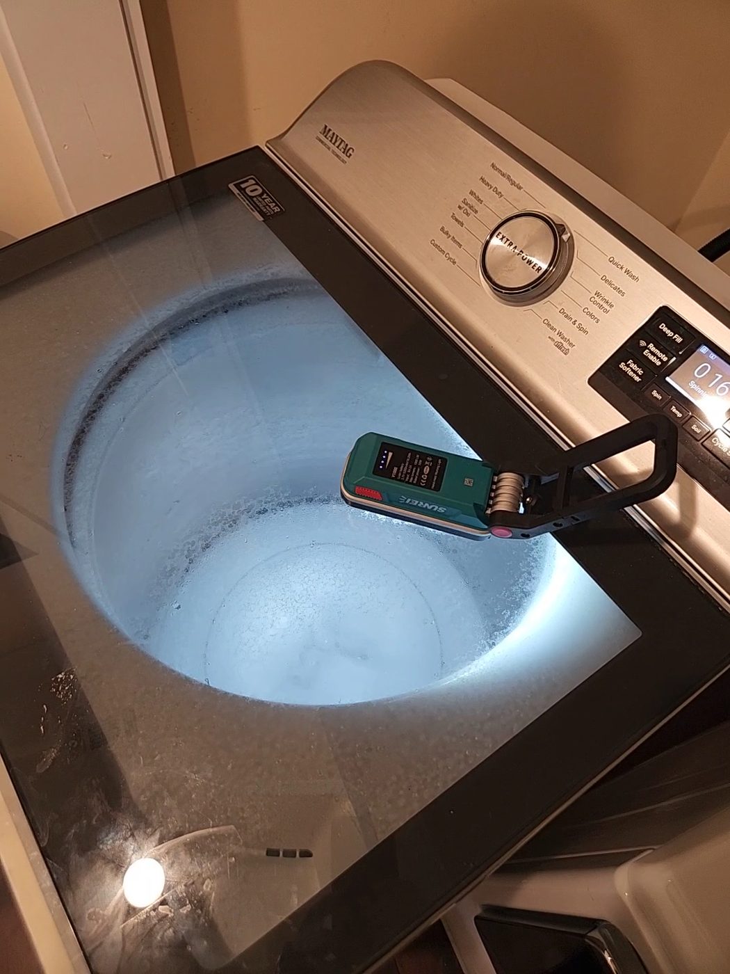 Testing a top-load washer